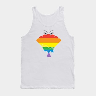 Drag Queen Pride Design with eyes, fan and hand Tank Top